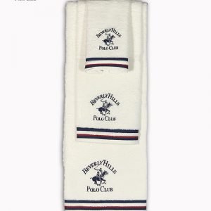 Set 3 toallas Polo Club Beverly Hills. Blancas