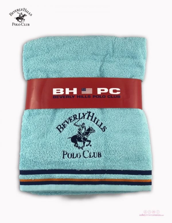 Set 3 toallas Polo Club. Turquesa