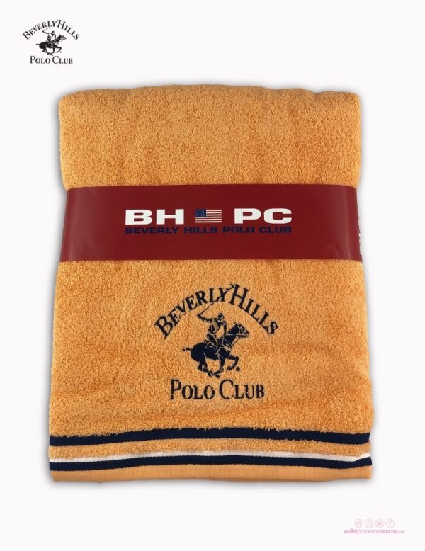 Set 3 toallas Polo Club. Naranja